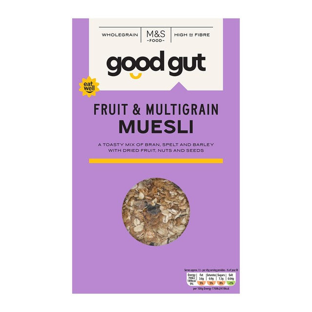 M&S Good Gut multigrain muesli with fruit and nuts - British product