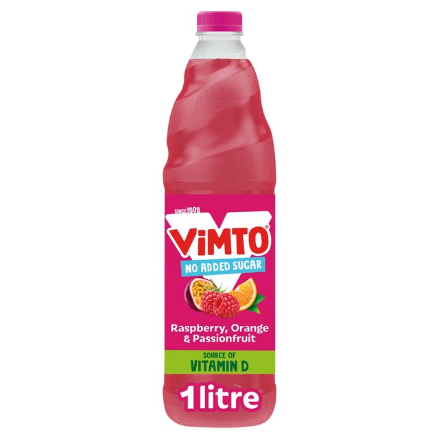 Vimto Remix Raspberry Orange Passionfruit Squash 1L (British brand)