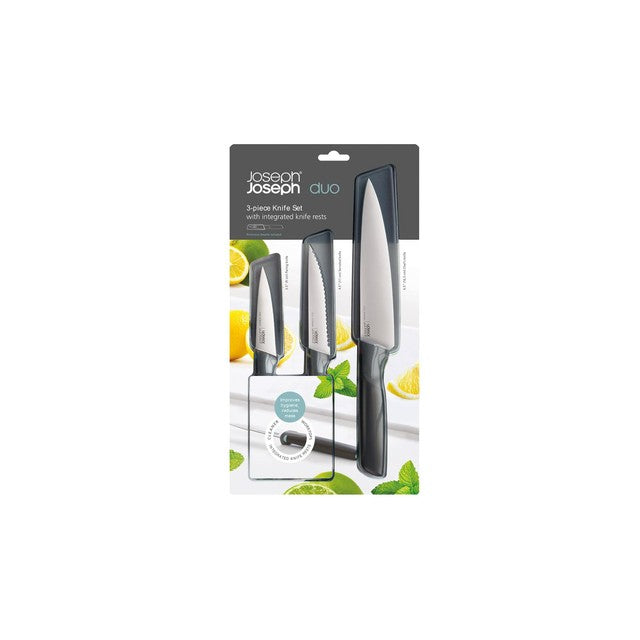 Joseph Joseph Duo Opal 3pc knife set, UK version