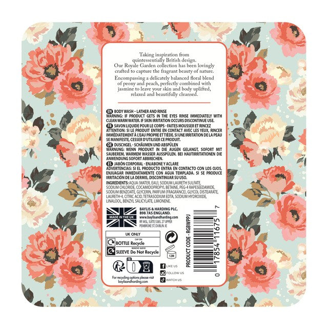 Baylis & Harding Peach Peony & Jasmine Body Wash 500ml - British product