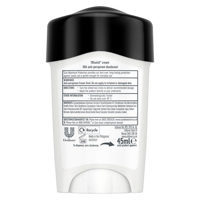 Sure Clean Scent anti-perspirant deodorant cream stick 45ml (British brand)