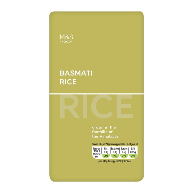 M&S Basmati Rice 500g, imported from the UK