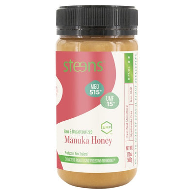 M&S Steens Miel de Manuka Brut Brut MGO 515+ UMF15+ 500g- Achetez en ligne chez McGrocer