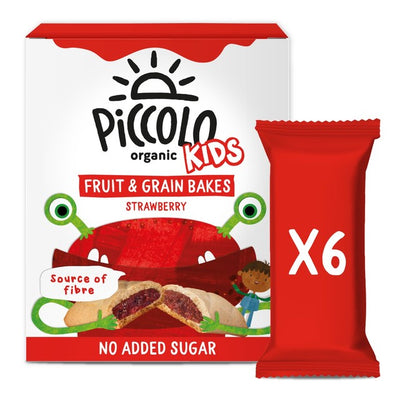 M&S Piccolo Organic Kids Strawberry Fruit & Grain Bars 6x22g- Buy online at McGrocer