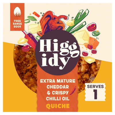 M&S Higgidy زيت فلفل حار مقرمش وجبن شيدر نباتي كيش 155 جرام - اشترِ عبر الإنترنت من McGrocer