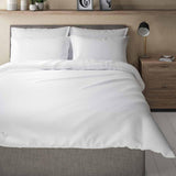 M&S cotton waffle bedding set white super king, imported from the UK
