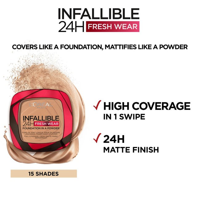 L'Oreal Paris foundation powder Shade 375 Deep Amber, UK version
