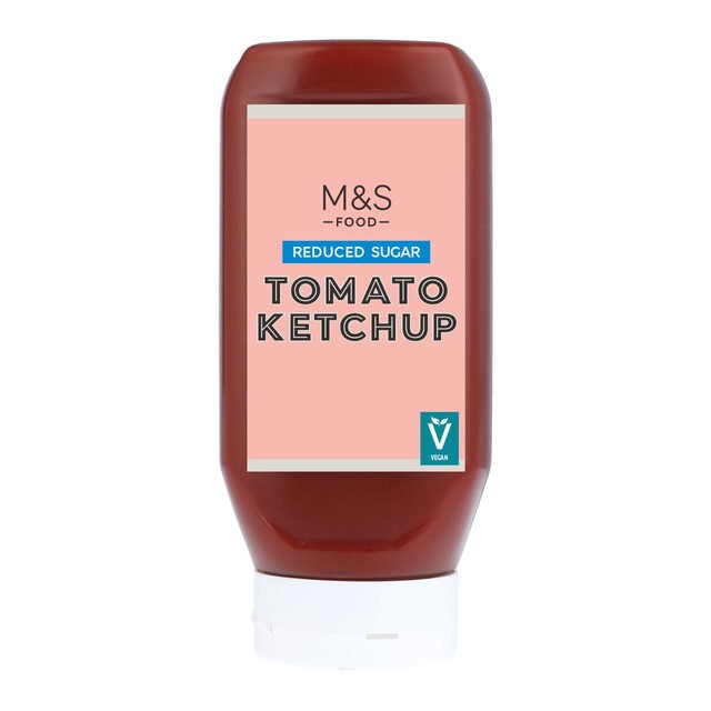 M&S tomato ketchup reduced sugar 495g, imported from the UK