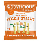 Kiddylicious sour cream and chive flavoured veggie straws baby snack 12g, UK version