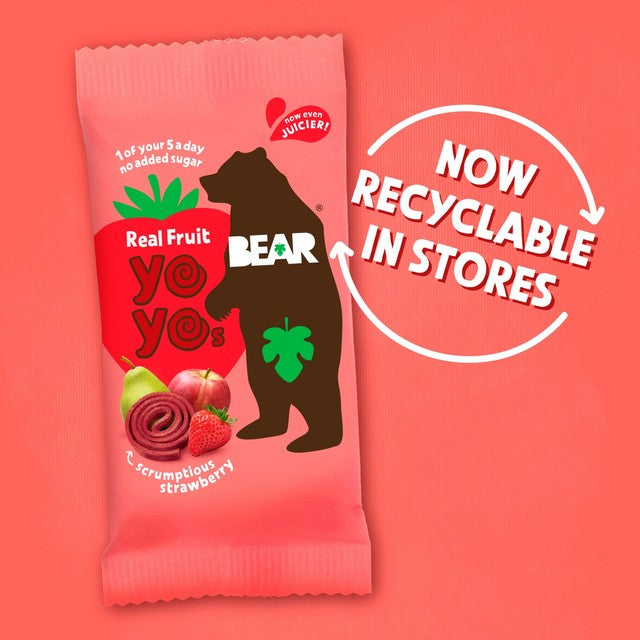 Bear Fruit Yoyos Himbeer-Multipackung 5 x 20g - Britisches Produkt