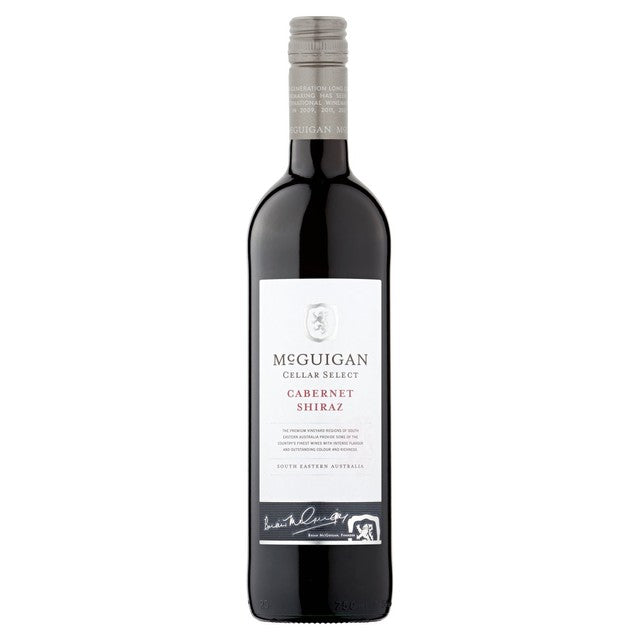 McGuigan Cellar Select Cabernet Shiraz wine 75cl, imported from the UK
