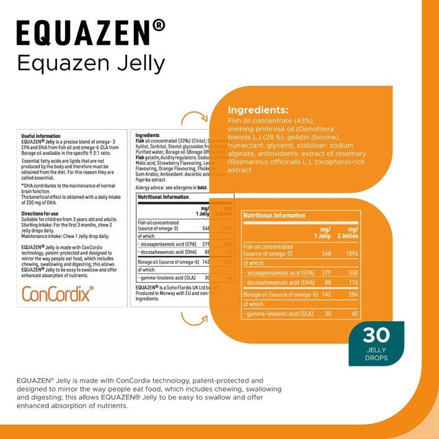 Equazen Jelly Drops Fruity Flavour 30 Pack - British product