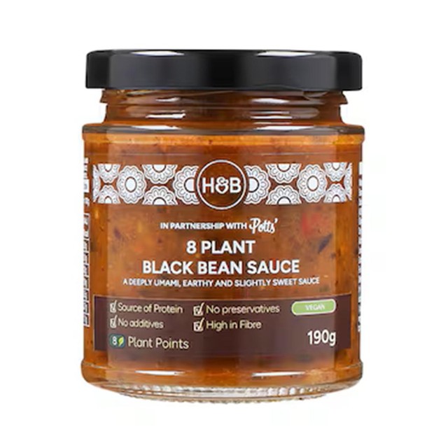 Holland & Barrett 8 plant black bean stir fry sauce 190g, UK version
