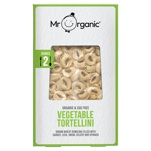 Mr Organic vegetable tortellini 250g, imported from the UK
