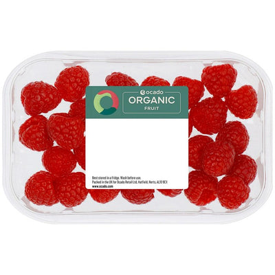 Ocado Økologiske bringebær Fersk frukt 150g