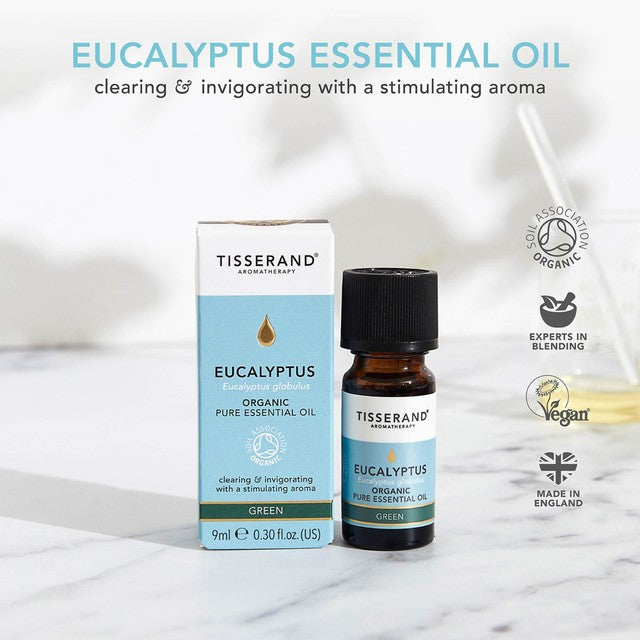 Tisserand Eucalyptus Organic Pure Essential Oil 20ml (British brand)