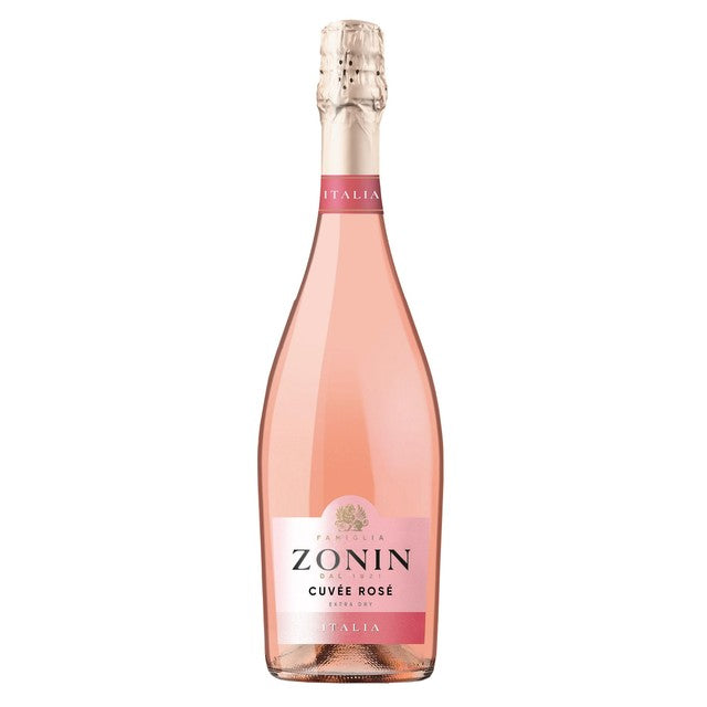 Zonin Cuvee Rose Extra Dry sparkling wine 75cl (British brand)