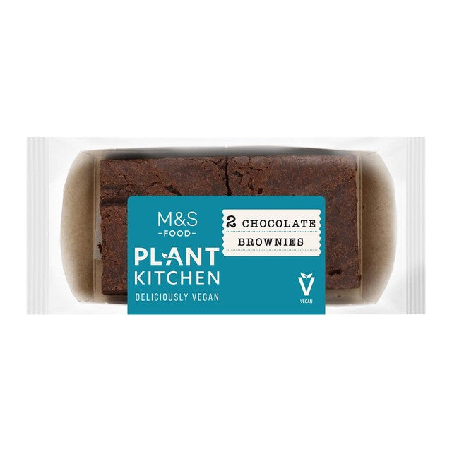 M&S vegan chocolate brownies 2 x 56g, imported from the UK
