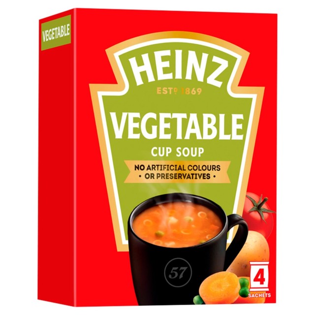 Heinz Vegetable Cup Soup 4 x 19g sachets, UK version