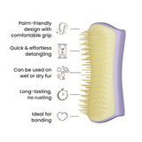 Tangle Teezer small dog grooming brush lilac yellow, imported from the UK