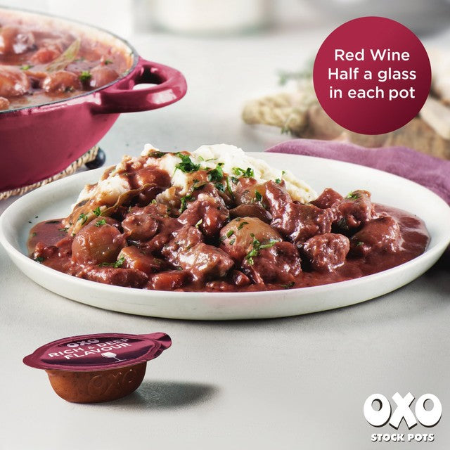 Oxo red wine stock pots 4 x 20g, imported from the UK