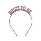 Hootyballoo rose gold bride to be glitter headband - British product