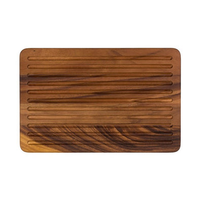 M&S Tala Lacquered Acacia Crumb Catcher Bread Board with Grooves 40x26cm- Buy online at McGrocer