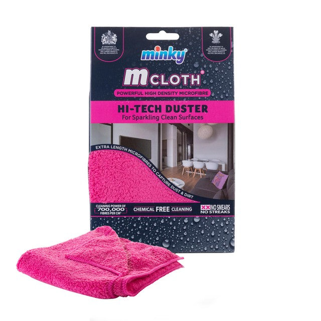 Minky Hi Tech Microfibre Duster 32cm x 32cm, imported from the UK