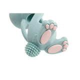 Brush-Baby Bobbie Bunny Teether Toy Eucalyptus Green - British product