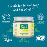 Salt of the Earth unscented natural deodorant balm 60g (British brand)