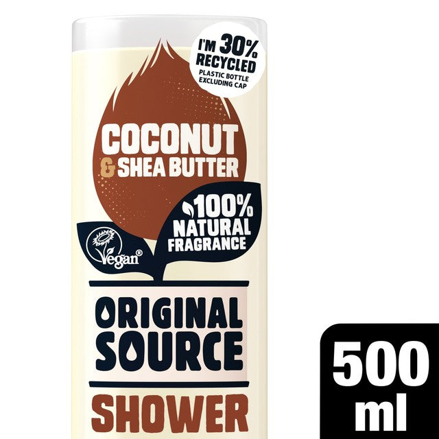 Original Source Coconut Shea Butter shower gel 500ml, imported from the UK