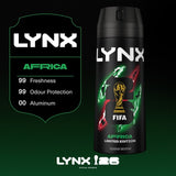 Lynx Africa deodorant body spray 150ml, UK version