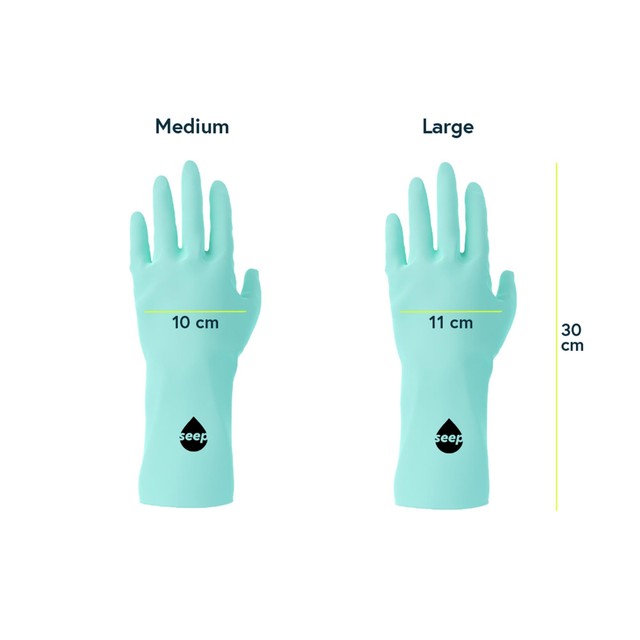 Seep eco rubber gloves medium (British brand)