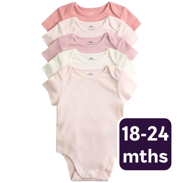 M&S baby sleepsuit pink 18-24 months, imported from the UK