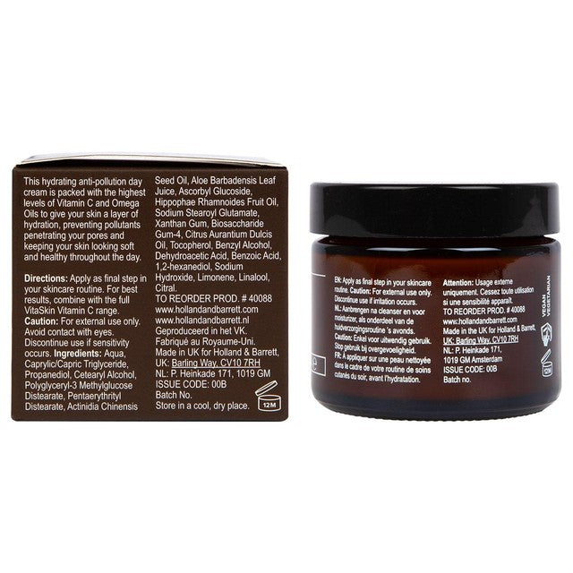 Vitaskin Vitamin C Anti-Pollution Day Cream 60ml (British brand)