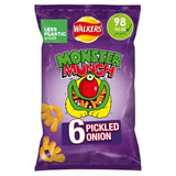 Monster Munch Pickled Onion Baked Corn Snacks 6x20g, imported from the UK