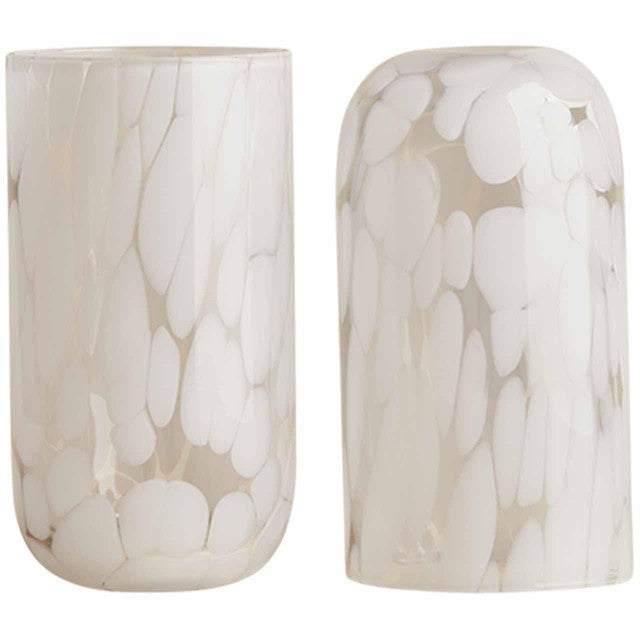 M&S speckled white hi ball glasses, imported from the UK