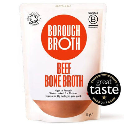 Bouillon d'os de bœuf bio Borough Broth 1kg