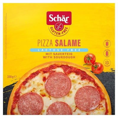 M&S Schar Bonta Gluten Free Salami Thin & Crispy Frozen Pizza 330g- Buy online at McGrocer