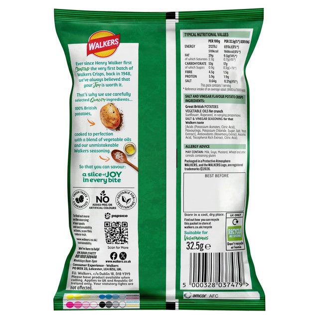 Walkers Salt & Vinegar crisps - British product