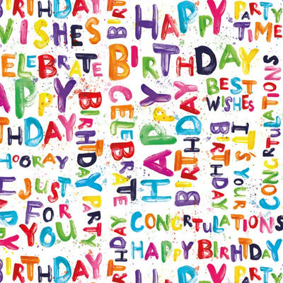 M&S Deva Designs Happy Birthday Tissue Paper 4 Sheets- Buy online at McGrocer