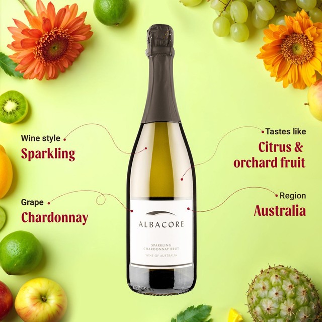 Virgin Wines sparkling wine Chardonnay Pinot Noir Brut 75cl (British brand)