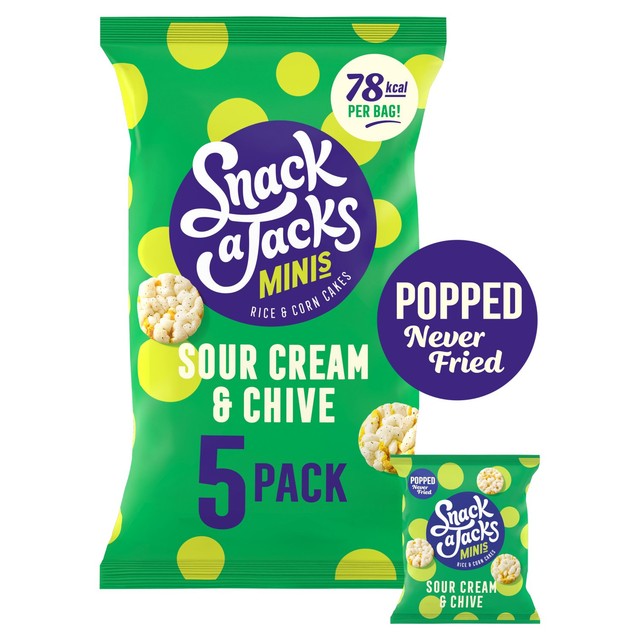 Snack a Jacks sour cream chive rice cakes 19g multipack (British brand)
