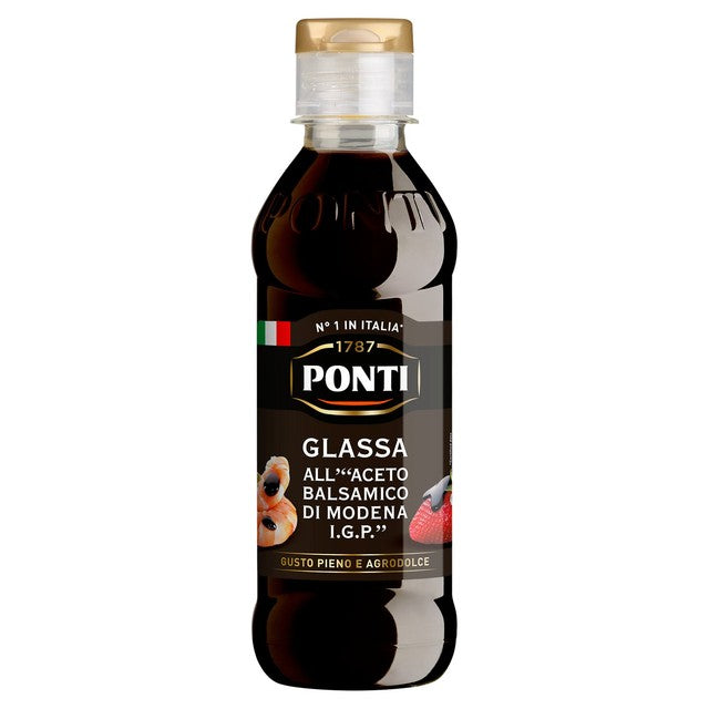 Ponti Balsamic Vinegar Glaze 250ml, imported from the UK