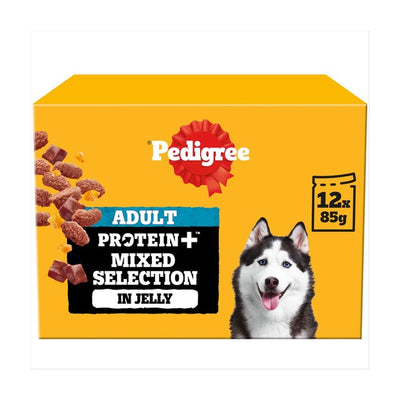 M&S Pedigree Protein+ Adult Wet Dog Food Selection in Gravy 12 x 85g- Buy online at McGrocer