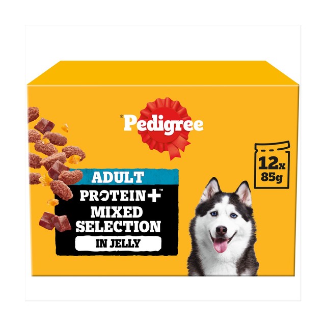 Pedigree wet dog food selection in gravy 12 x 85g, imported from the UK