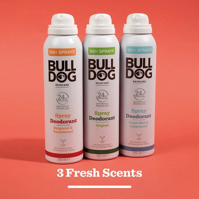 Bulldog Bergamot & Sandalwood deodorant spray - British product