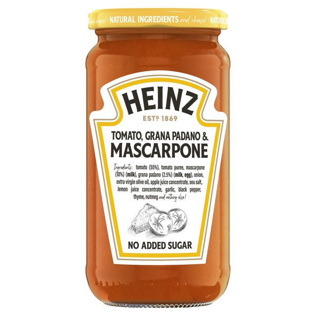 Heinz Tomato Mascarpone & Grana Padano Pasta Sauce 490g, UK version