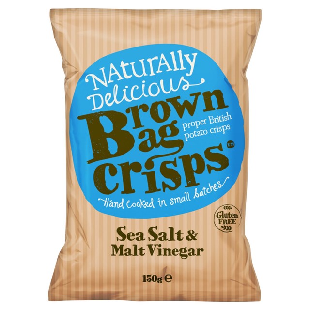 Brown Bag salt and vinegar potato crisps 150g - British product