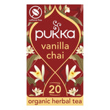 Pukka Herbs vanilla chai herbal tea bags 20 pack, imported from the UK